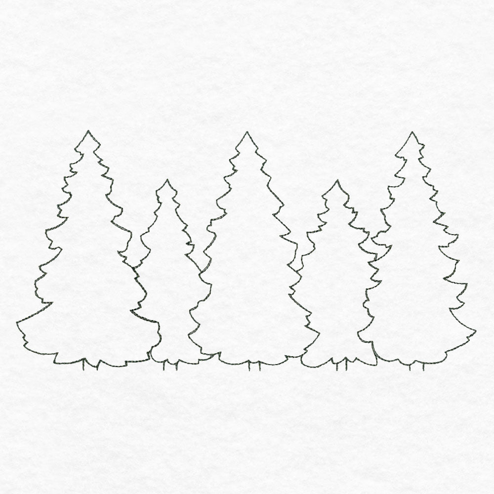 Simple Evergreen Trees (Quilting)
