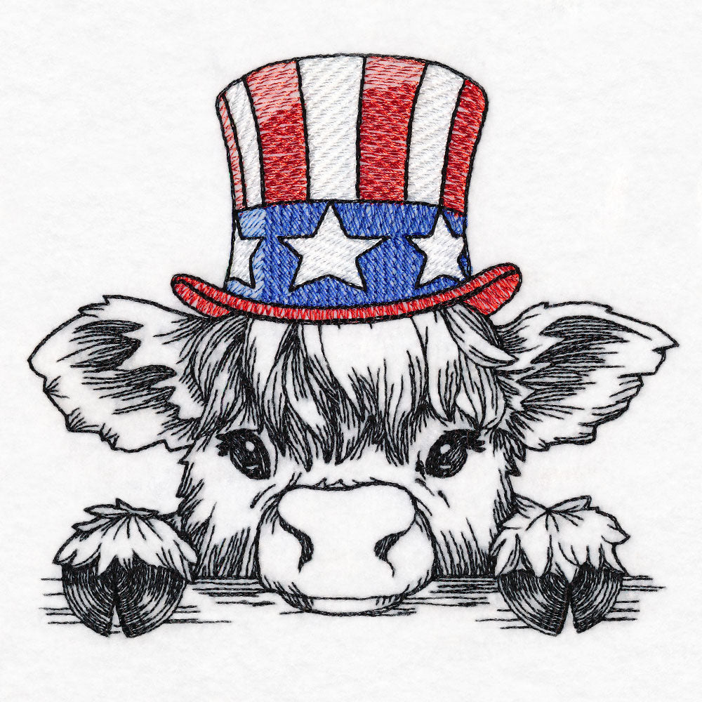 Americana Highland Cow Sketch