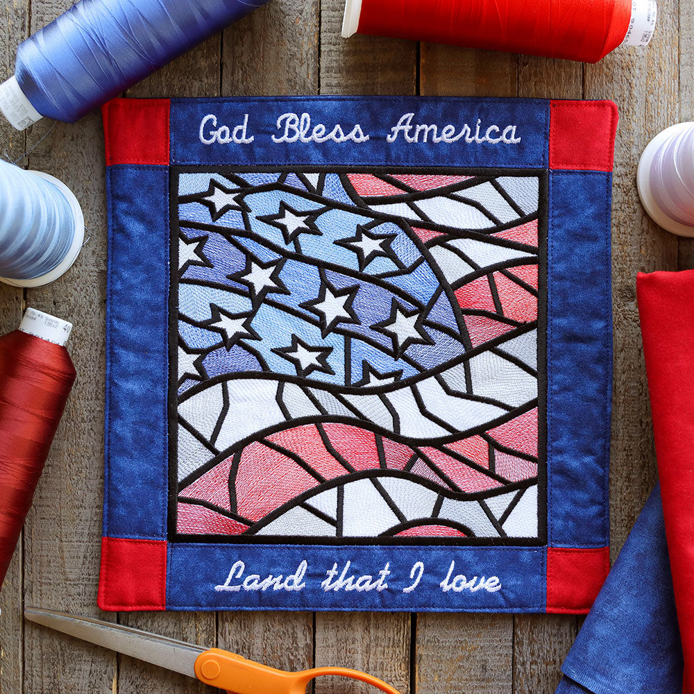Stained Glass American Flag