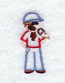 Stick Figure Boy Eating Ice Cream