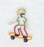 Stick Figure Skateboarder
