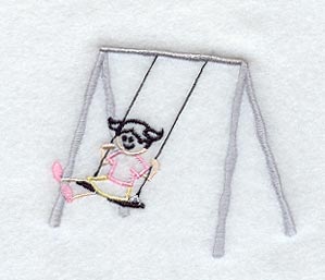 Stick Figure Girl On Swing