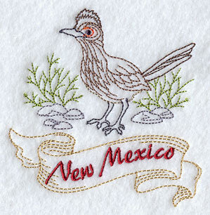 New Mexico - Roadrunner (Redwork)