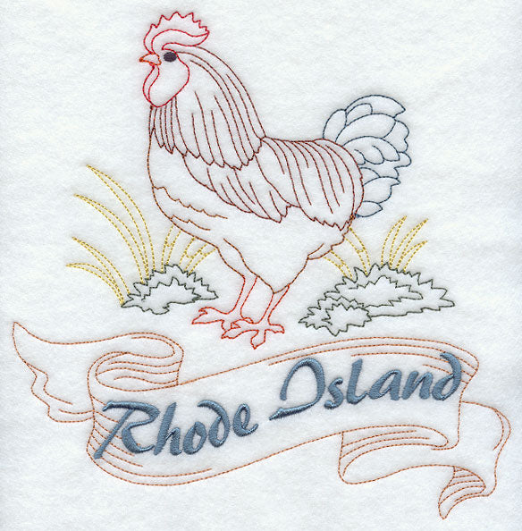 Rhode Island - Rhode Island Red (Redwork)