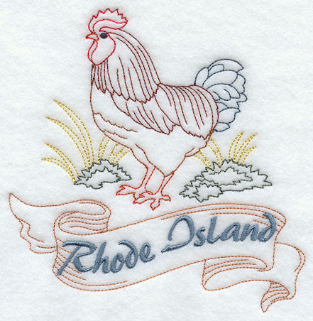 Rhode Island - Rhode Island Red (Redwork)