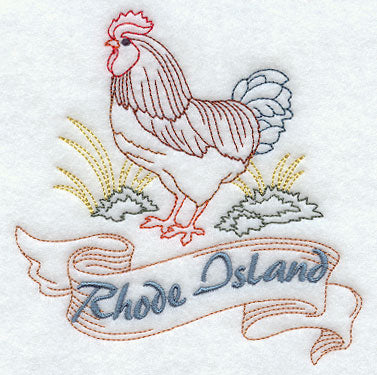 Rhode Island - Rhode Island Red (Redwork)