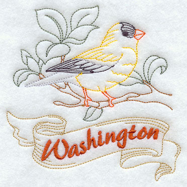 Washington - Willow Goldfinch (Redwork)