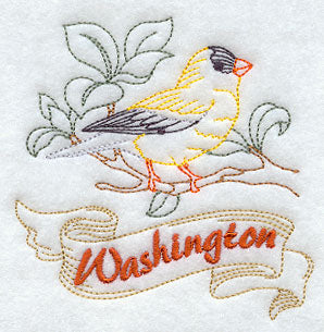 Washington - Willow Goldfinch (Redwork)