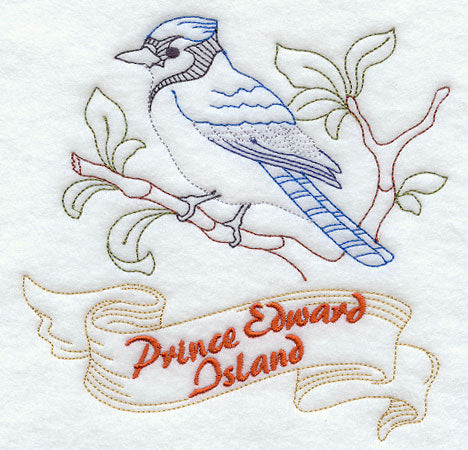 Prince Edward Island - Blue Jay (Redwork)