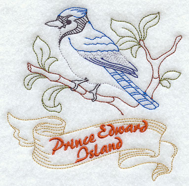 Prince Edward Island - Blue Jay (Redwork)