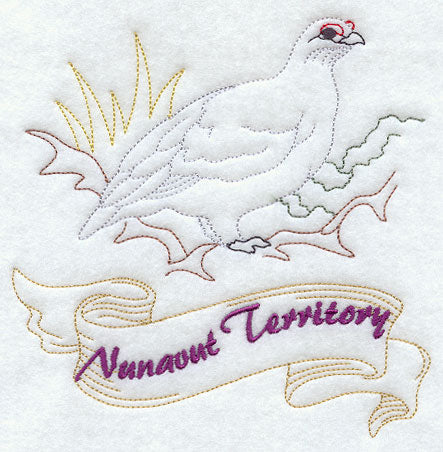 Nunavut - Rock Ptarmigan (Redwork)