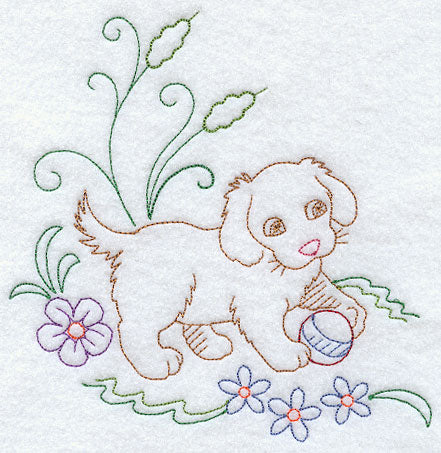 Sweet Dreams Puppy Corner - Facing Right