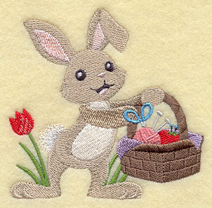 Easter Bunny with Notions Basket