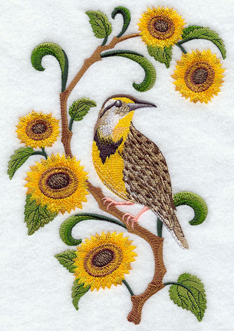 Kansas Western Meadowlark and Sunflower Medley