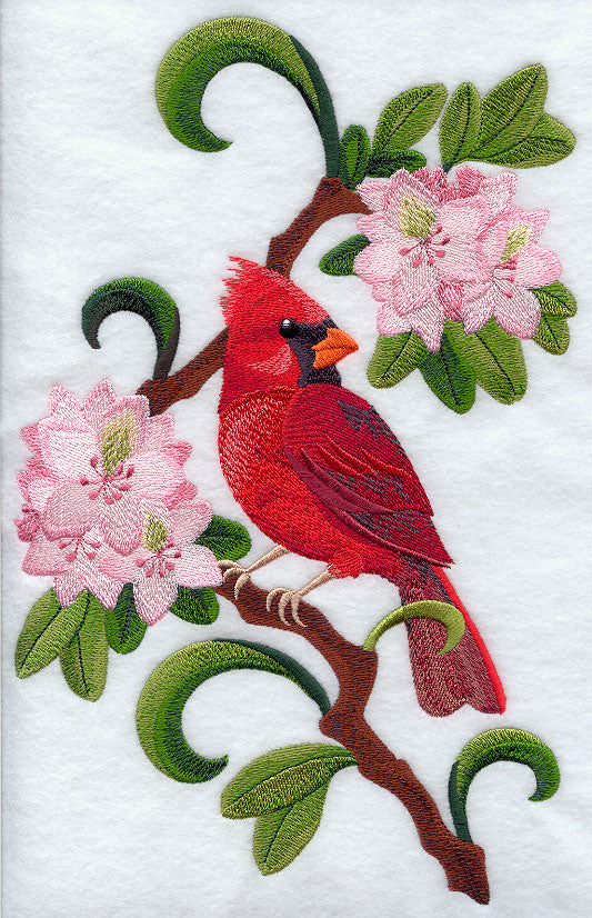 West Virginia Cardinal and Rhododendron Medley