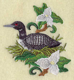 Ontario Common Loon and White Trillium Medley