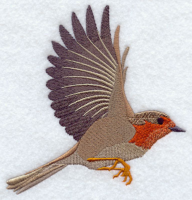 Flying European Robin