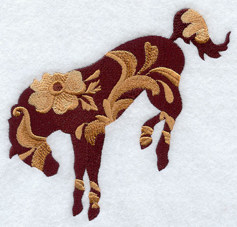 Leather-Tooled Bronc