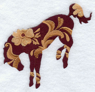 Leather-Tooled Bronc