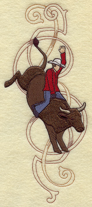 Wild Side Bull Rider Border - Cowboy