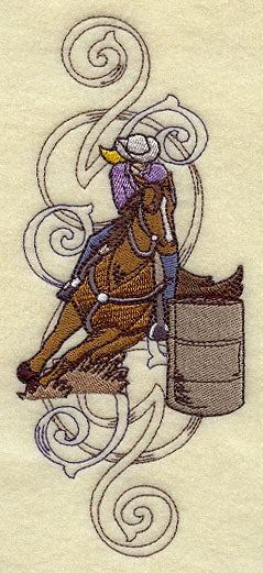 Wild Side Barrel Racer Border - Cowgirl
