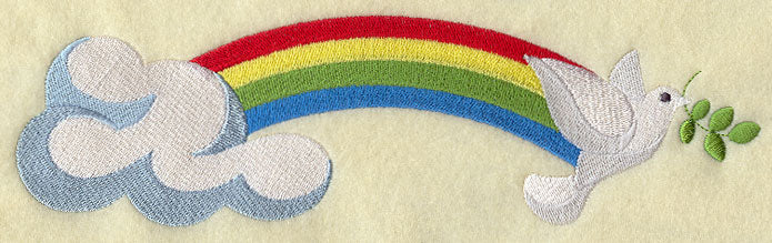Noah's Ark Rainbow and Dove Border