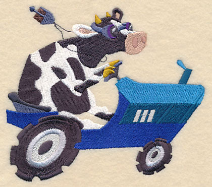 Cow Racer on Tractor