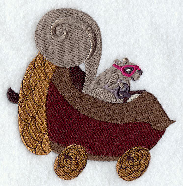 Squirrel Racer in Acorn Car