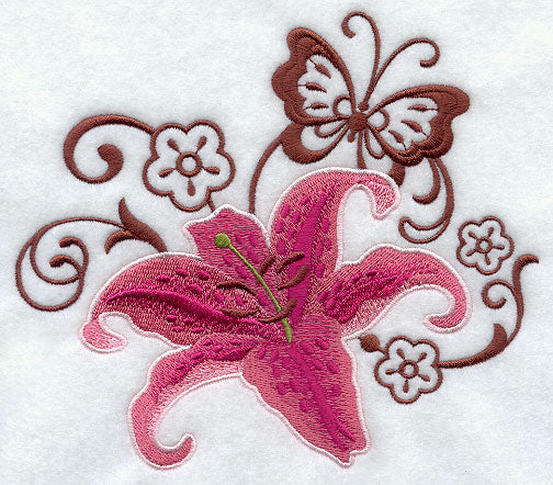 Stargazer Lily and Butterfly Echo