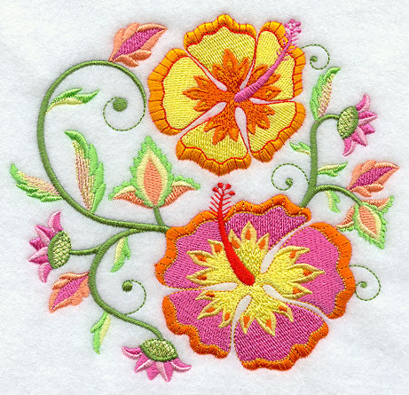 Jacobean Hibiscus Circle