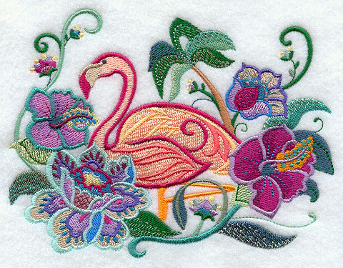Summer Lovin' Flamingo in Flowers