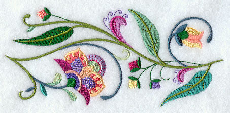 Summer Lovin' Jacobean Floral Border