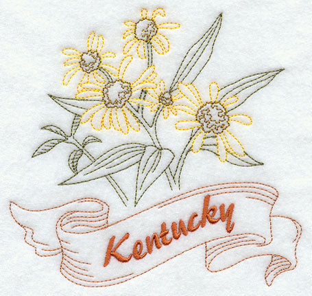 Kentucky - Goldenrod (Redwork)