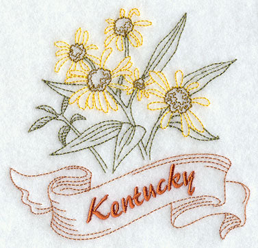 Kentucky - Goldenrod (Redwork)