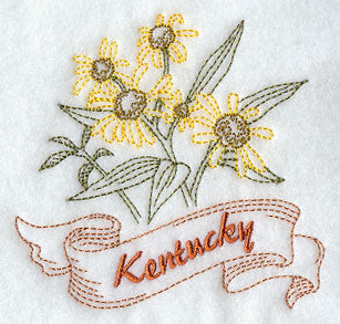 Kentucky - Goldenrod (Redwork)