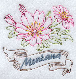 Montana - Bitterroot (Redwork)