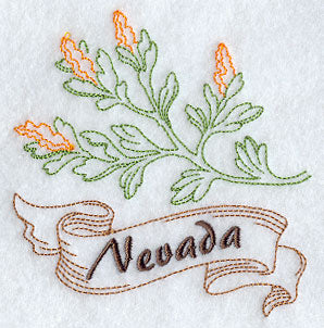 Nevada - Sagebrush (Redwork)