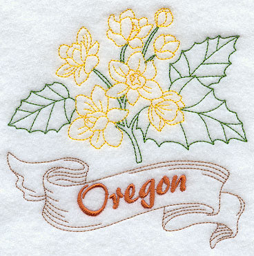 Oregon - Oregon Grape (Redwork)
