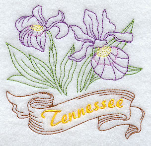 Tennessee - Iris (Redwork)