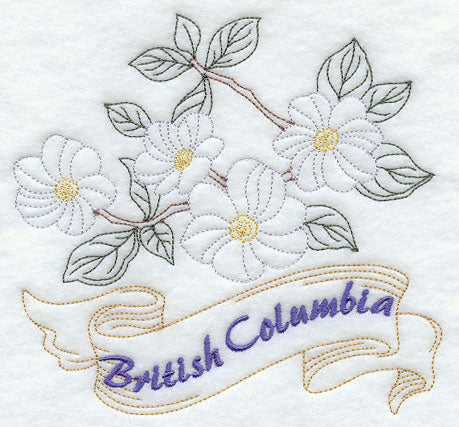 British Columbia - Pacific Dogwood (Redwork)