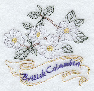 British Columbia - Pacific Dogwood (Redwork)