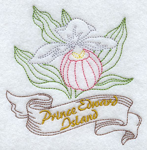 Prince Edward Island - Lady's Slipper (Redwork)