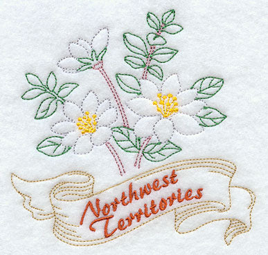 Northwest Territories - Mountain Avens (Redwork)