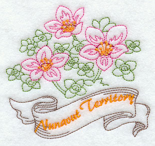 Nunavut - Purple Saxifrage (Redwork)