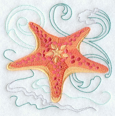 Starfish Under the Sea Square