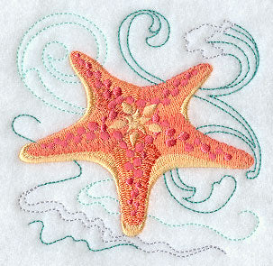 Starfish Under the Sea Square