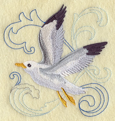 Seagull Above the Sea Square