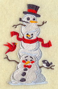 Season's Greetings Snowmen Stack