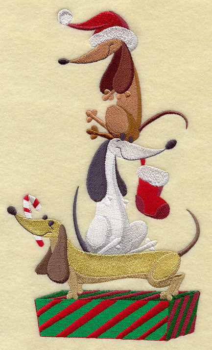 Deck the Halls with Dachshunds Stack