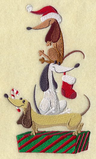 Deck the Halls with Dachshunds Stack